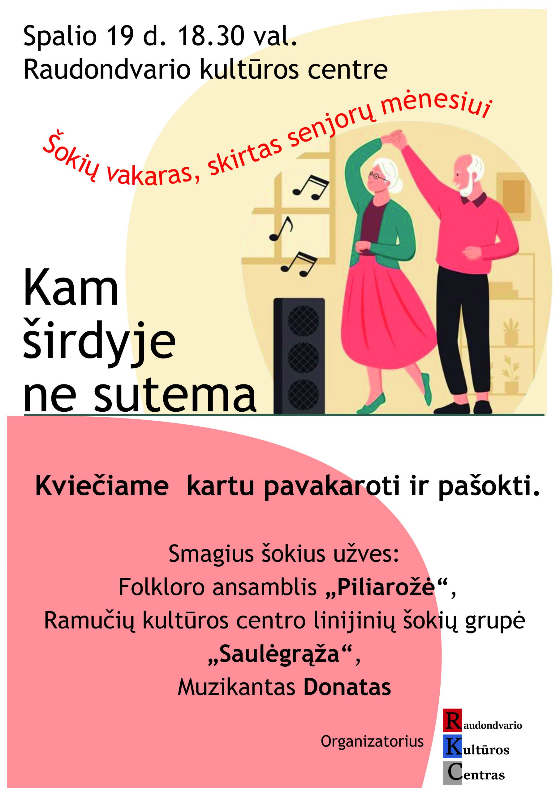Kvietimas senjorams į šokių vakarą